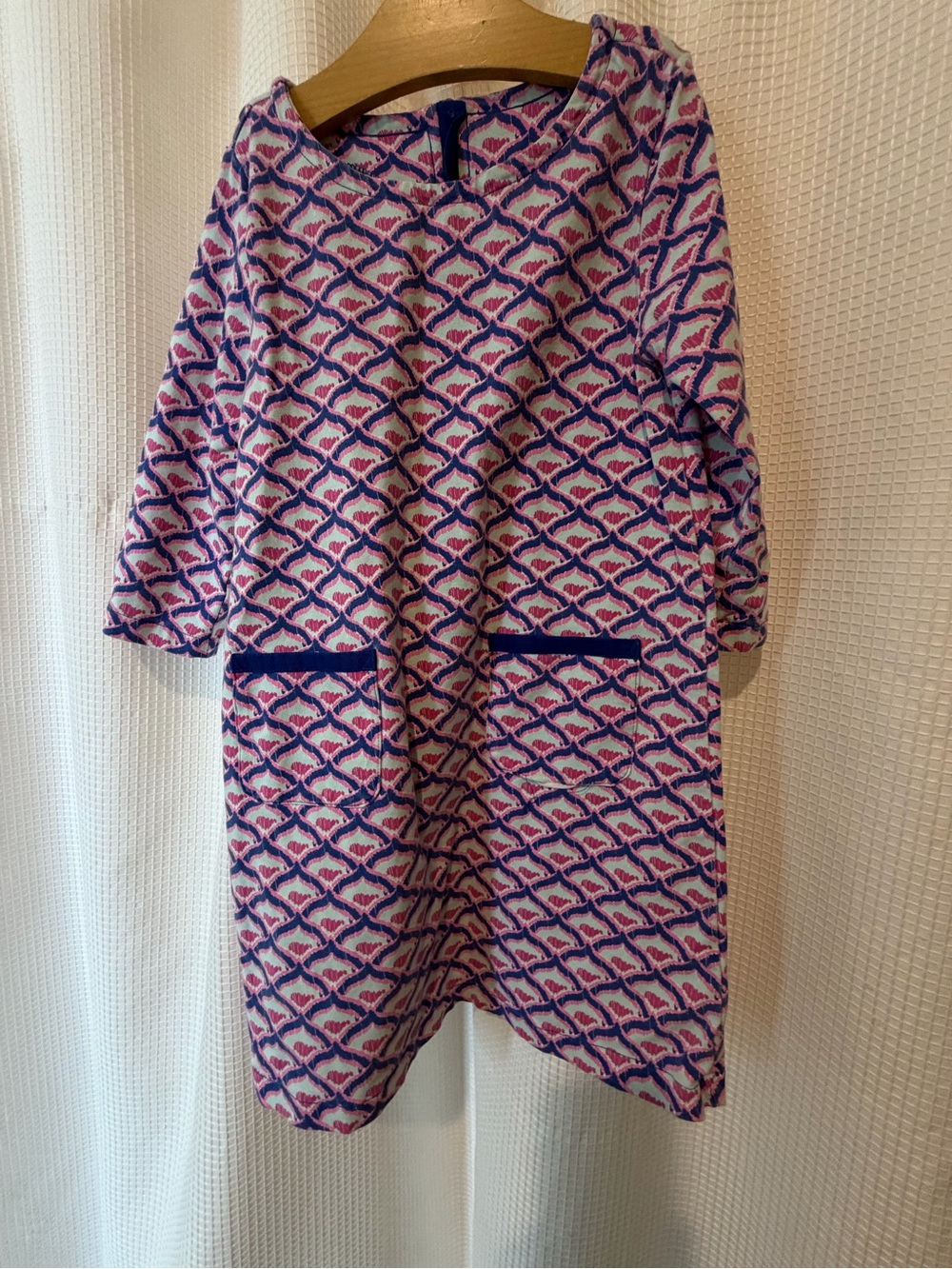 Vineyard Vines Pink & Purple Patterned Long-Sleeve Dress